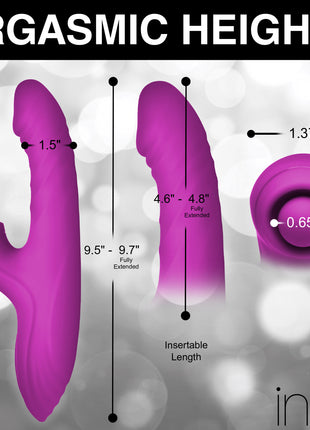 Bumping Bunny Thrusting & Pulsing Silicone Rabbit Vibrator