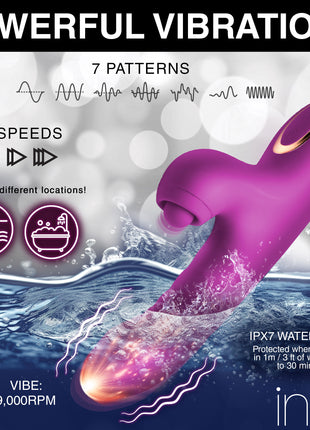 Bumping Bunny Thrusting & Pulsing Silicone Rabbit Vibrator