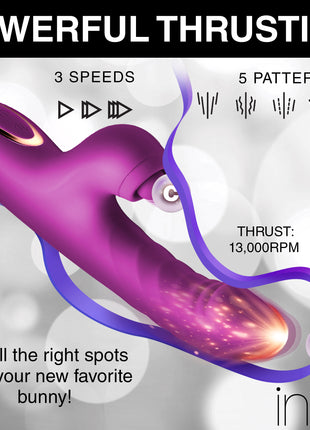 Bumping Bunny Thrusting & Pulsing Silicone Rabbit Vibrator