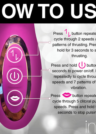 Bumping Bunny Thrusting & Pulsing Silicone Rabbit Vibrator