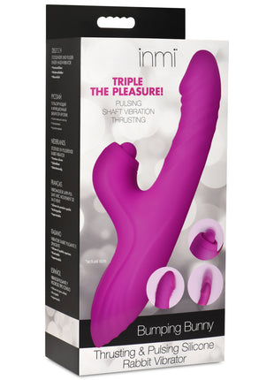 Bumping Bunny Thrusting & Pulsing Silicone Rabbit Vibrator