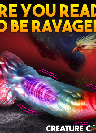 Rainbow Phoenix Vibrating Silicone Dildo With Remote