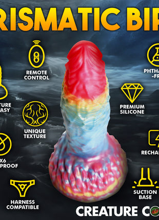 Rainbow Phoenix Vibrating Silicone Dildo With Remote