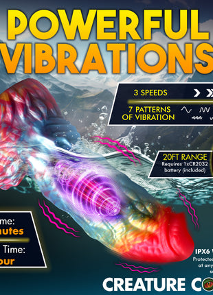 Rainbow Phoenix Vibrating Silicone Dildo With Remote