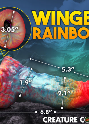 Rainbow Phoenix Vibrating Silicone Dildo With Remote