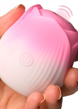Pulsing Petals Throbbing Rose Clit Stimulator - Pink