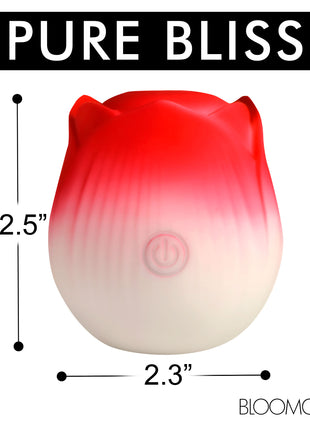 Pulsing Petals Throbbing Rose Clit Stimulator - Red