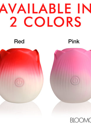 Pulsing Petals Throbbing Rose Clit Stimulator - Red