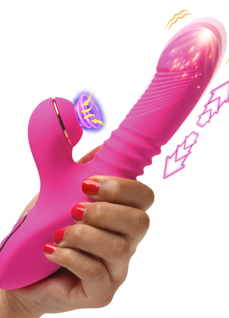 Pro-thrust Thrusting Suction Silicone Rabbit Vibrator