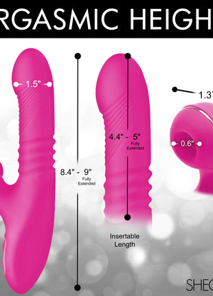 Pro-thrust Thrusting Suction Silicone Rabbit Vibrator