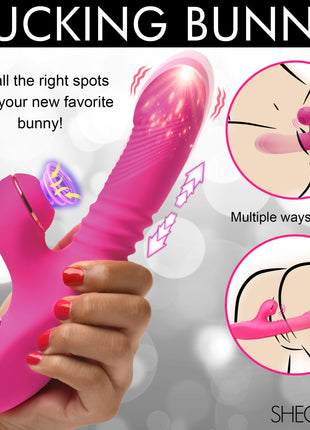 Pro-thrust Thrusting Suction Silicone Rabbit Vibrator