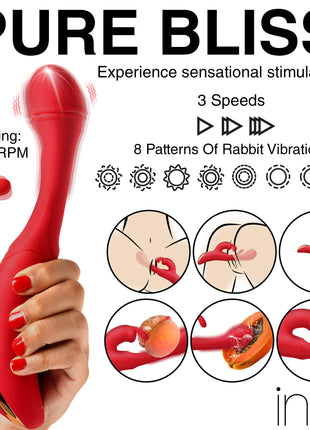 Flicking Silicone Rabbit Vibrator