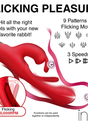 Flicking Silicone Rabbit Vibrator