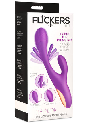 Tri Flick Silicone Flicking Rabbit Vibrator
