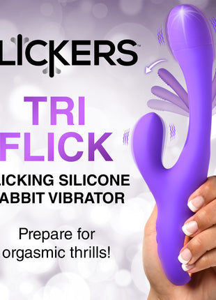 Tri Flick Silicone Flicking Rabbit Vibrator