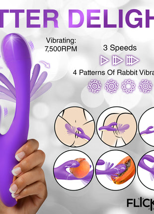 Tri Flick Silicone Flicking Rabbit Vibrator