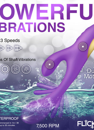 Tri Flick Silicone Flicking Rabbit Vibrator