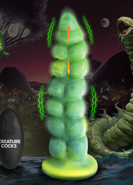 Squirmer Thrusting And Vibrating Silicone Dildo