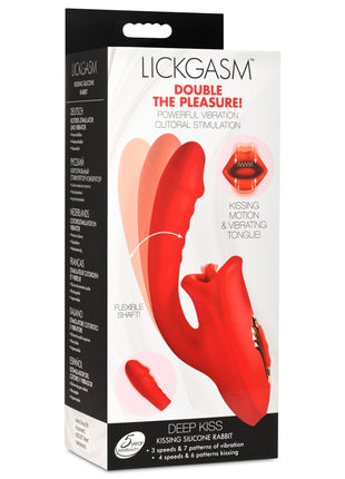 Deep Kiss Silicone Licking Rabbit Vibrator