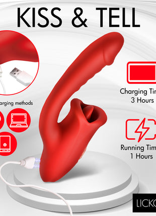 Deep Kiss Silicone Licking Rabbit Vibrator