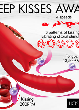 Deep Kiss Silicone Licking Rabbit Vibrator