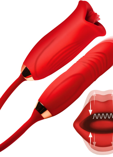 Magic Kiss Clitoral Stimulator With Thrusting Vibrator