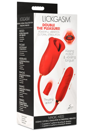 Magic Kiss Clitoral Stimulator With Thrusting Vibrator
