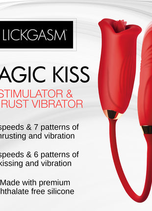 Magic Kiss Clitoral Stimulator With Thrusting Vibrator