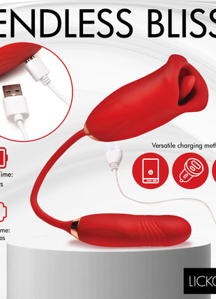 Magic Kiss Clitoral Stimulator With Thrusting Vibrator