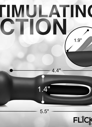 Bum Flick Vibrating And Flicking Silicone Butt Plug With Remote