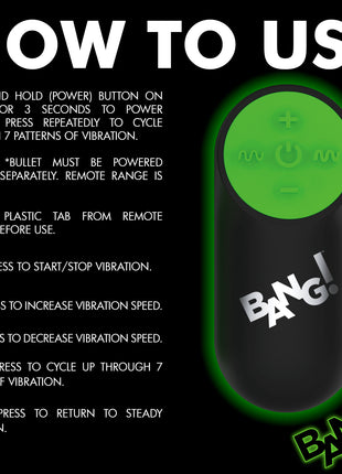 Glow-in-the-dark Silicone Bullet