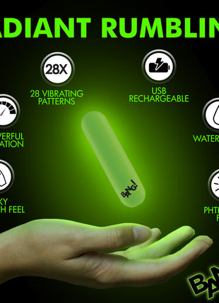 Glow-in-the-dark Silicone Bullet