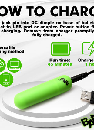 Glow-in-the-dark Silicone Bullet