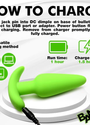 Glow-in-the-dark Silicone Butt Plug