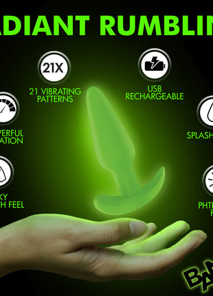 Glow-in-the-dark Silicone Butt Plug