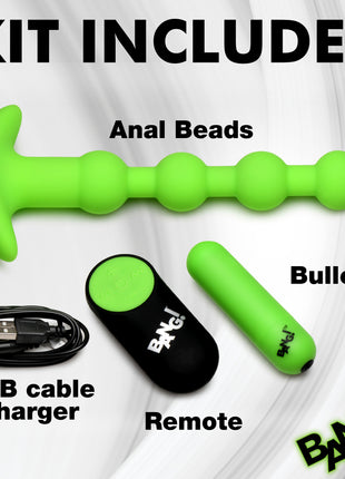 Glow-in-the-dark Silicone Anal Beads