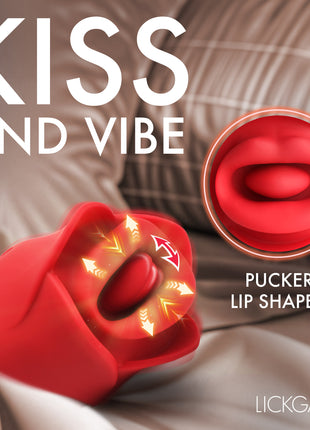 Sweet Kiss Kissing And Vibrating Clitoral Stimulator - Red