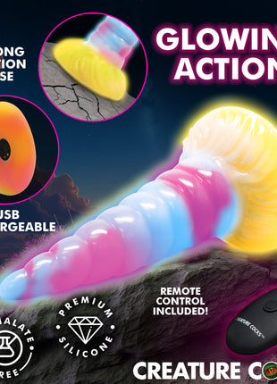 Unicorn Glow-in-the-dark Vibrating Silicone Dildo