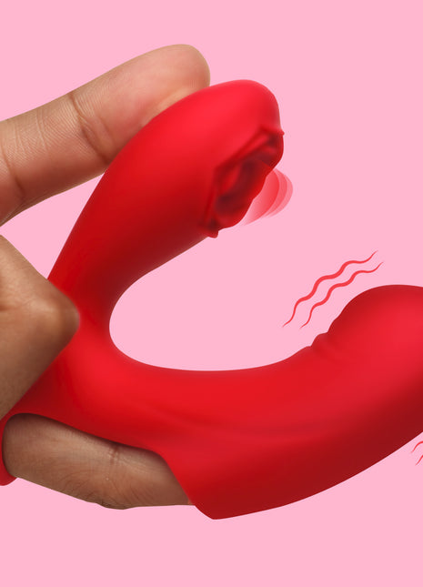 Rose Touch Pulsing Silicone Finger Vibrator