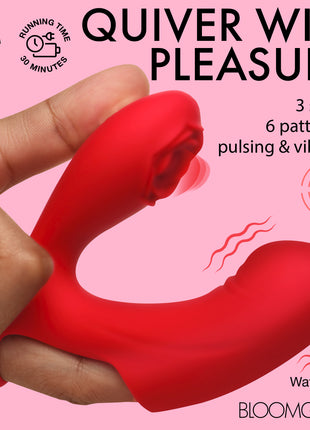 Rose Touch Pulsing Silicone Finger Vibrator