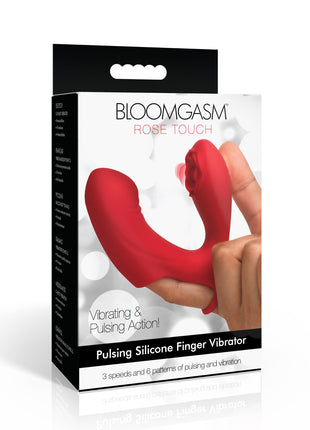 Rose Touch Pulsing Silicone Finger Vibrator