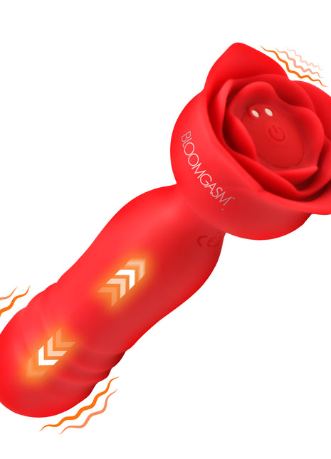 Rose Delight Silicone Thrusting Vibrator