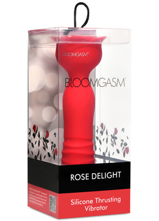 Rose Delight Silicone Thrusting Vibrator