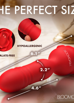 Rose Delight Silicone Thrusting Vibrator