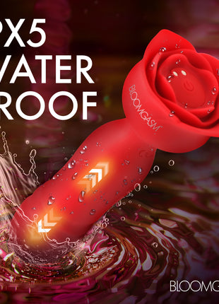 Rose Delight Silicone Thrusting Vibrator