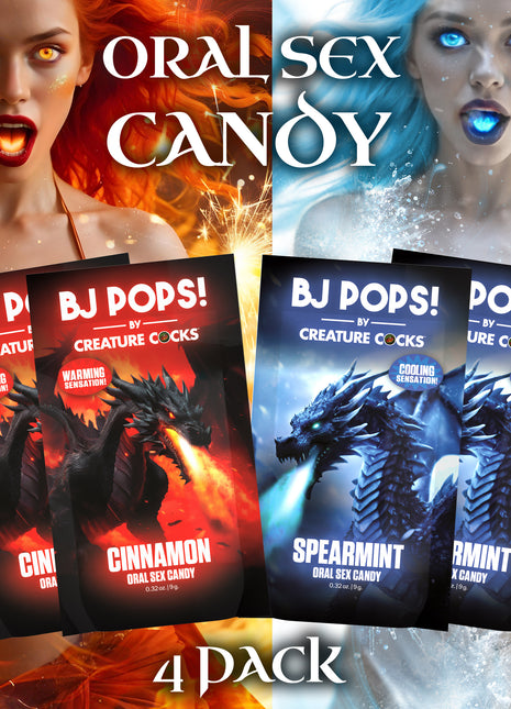 Creature Cocks Bj Pops 4 Count Sampler Pack