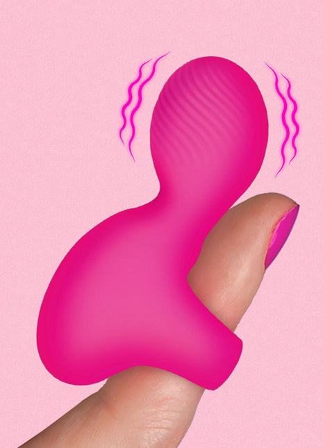 Silicone Finger Vibrator - Pink