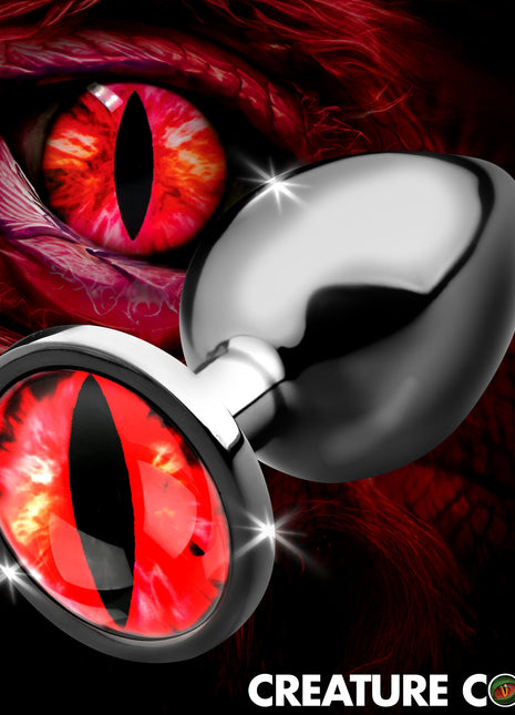 Sinister Eye Red Eye Metal Butt Plug - Large