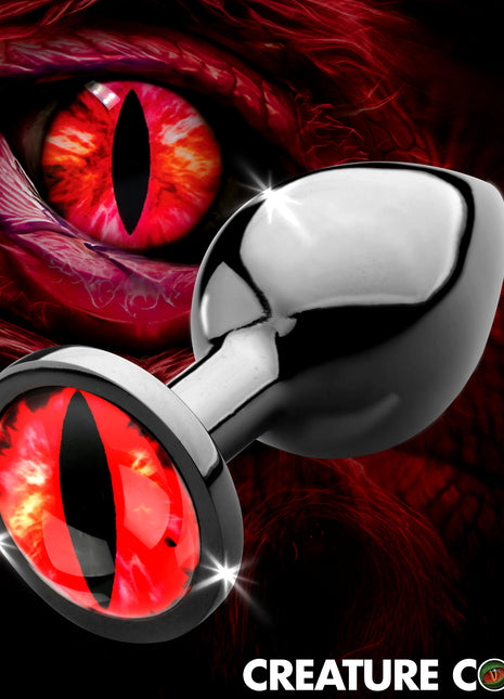 Sinister Eye Red Eye Metal Butt Plug - Medium