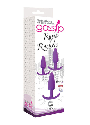 Rump Rockers 3 Piece Silicone Anal Plug Set - Purple